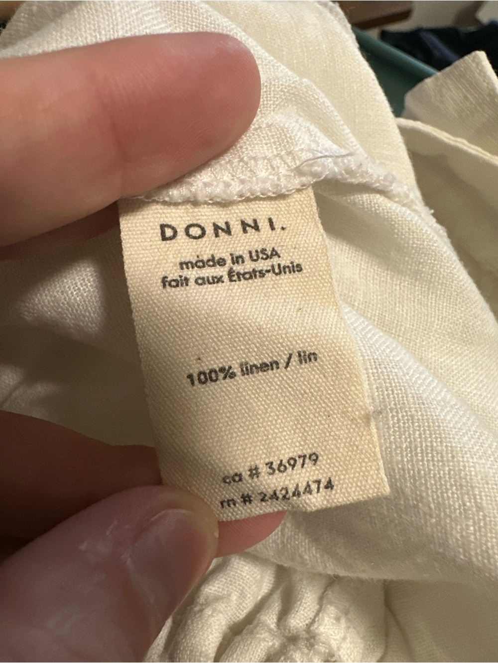 DONNI. The Linen Pleated Trouser powder white 100% size small summer beach - Picture 3 of 11